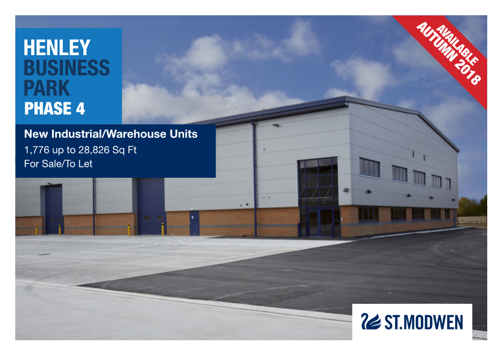 PHASE 4 New Industrial/Warehouse Units 1,776 up to 28,826 Sq Ft for Sale/To Let the DEVELOPMENT