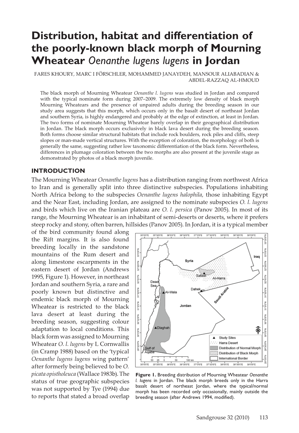 Distribution, Habitat and Differentiation of the Poorly-Known Black Morph Of