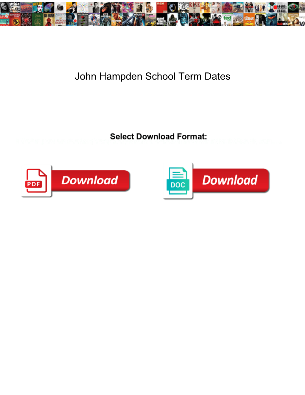 John Hampden School Term Dates