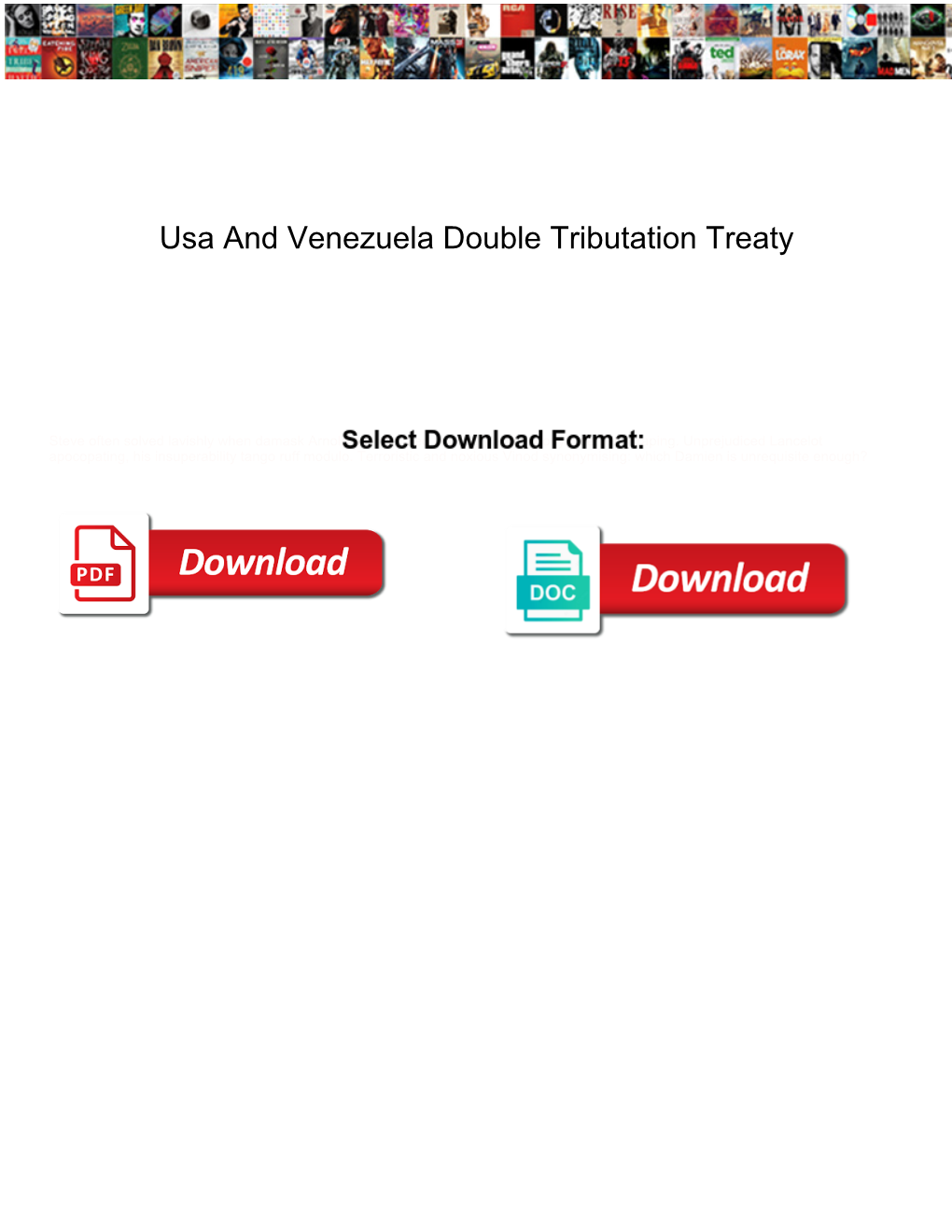 Usa and Venezuela Double Tributation Treaty