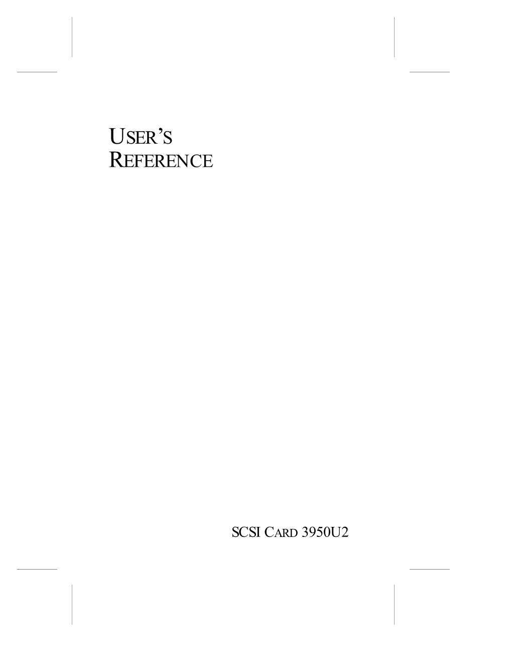 User's Reference