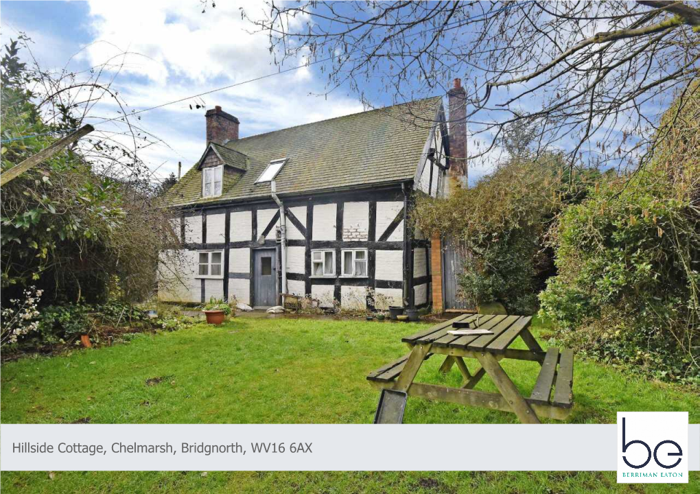 Hillside Cottage, Chelmarsh, Bridgnorth, WV16