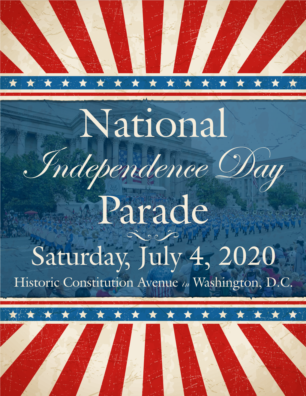 Saturday, July 4, 2020 Historic Constitution Avenue in Washington, D.C