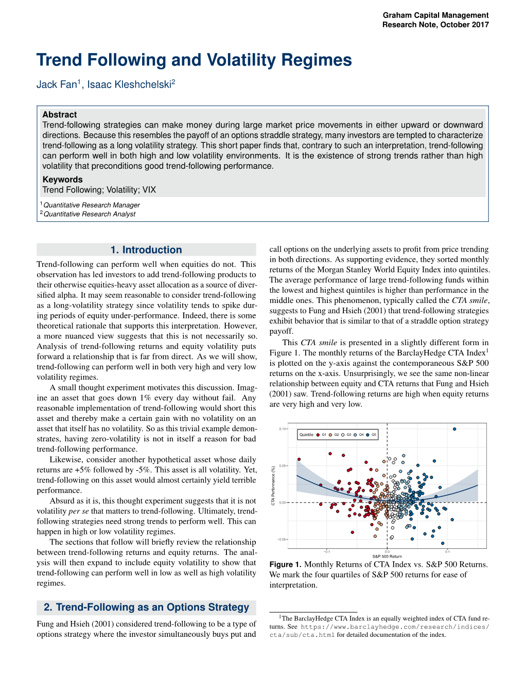 Trend Following and Volatility Regimes