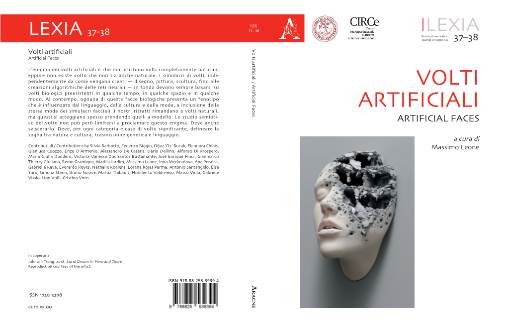 Volti Artificiali / Artificial Faces 37–38 - - ISBN 978-88-255-3939-4