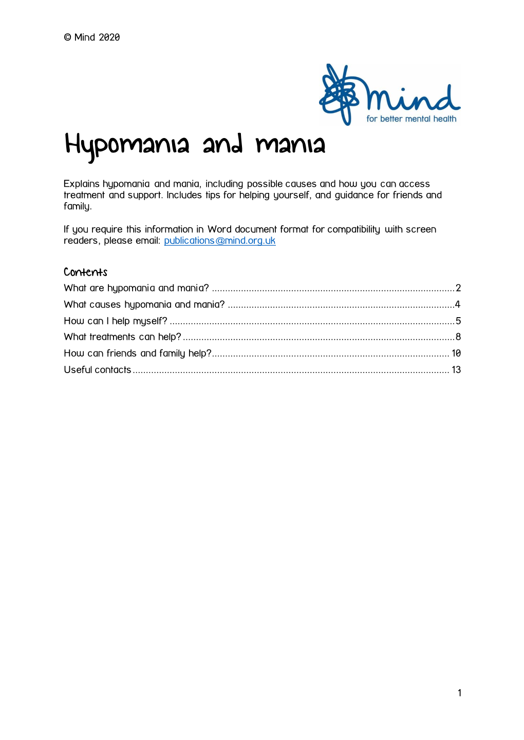 Hypomania and Mania