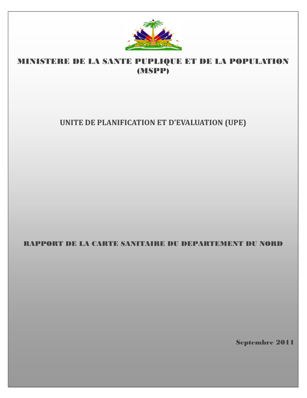 Ministere De La Sante Puplique Et De La Population (Mspp)