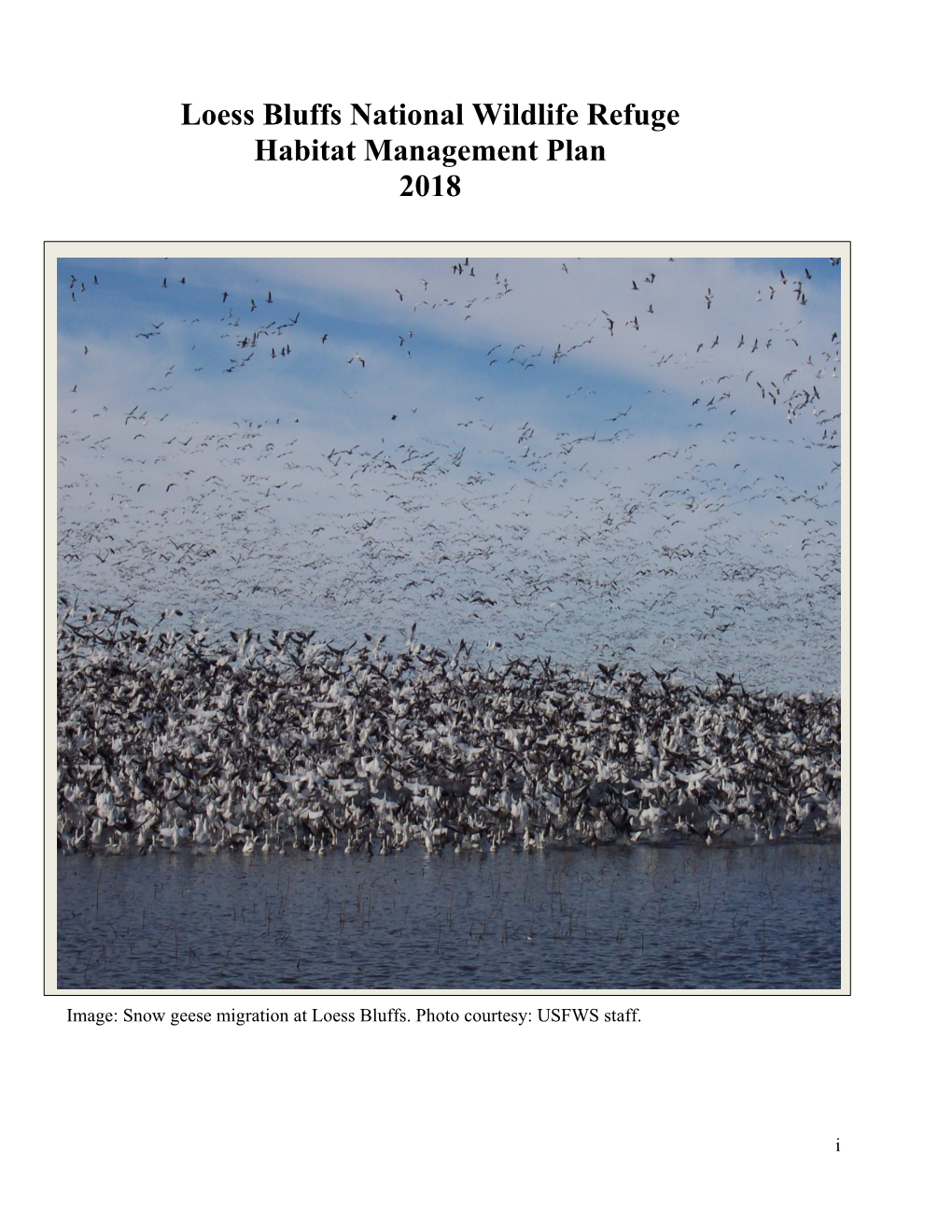 Loess Bluffs National Wildlife Refuge Habitat Management Plan 2018