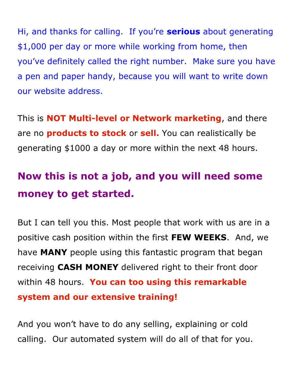 If You Re Serious About Generating $1,000 Per Day Or More While Working from Home, Then