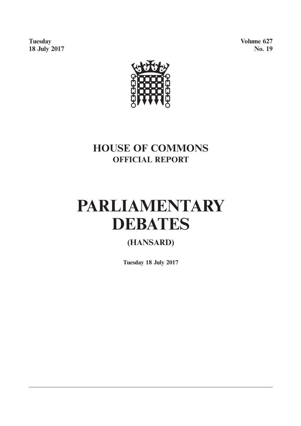 Whole Day Download the Hansard Record of the Entire Day in PDF