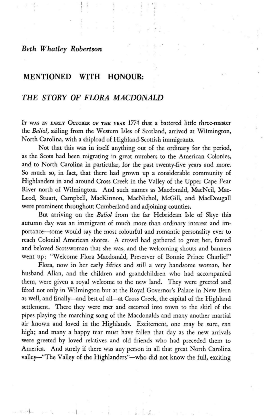 The Story of Fwra Macdonald