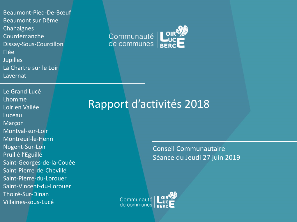 Rapport D'activités CCLLB 2018