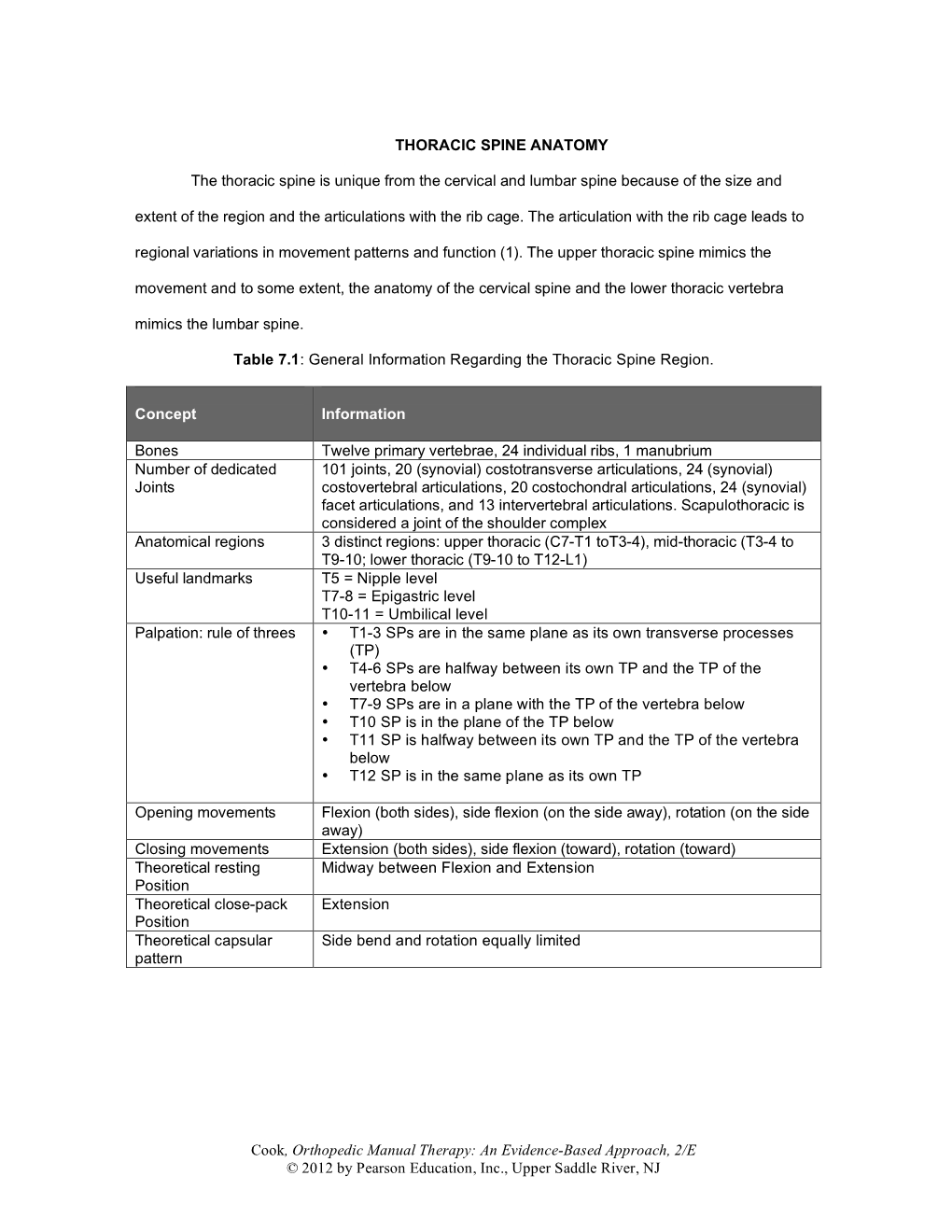 Cook, Orthopedic Manual Therapy: an Evidence-Based Approach, 2/E © 2012 by Pearson Education, Inc., Upper Saddle River, NJ Osseous Structures