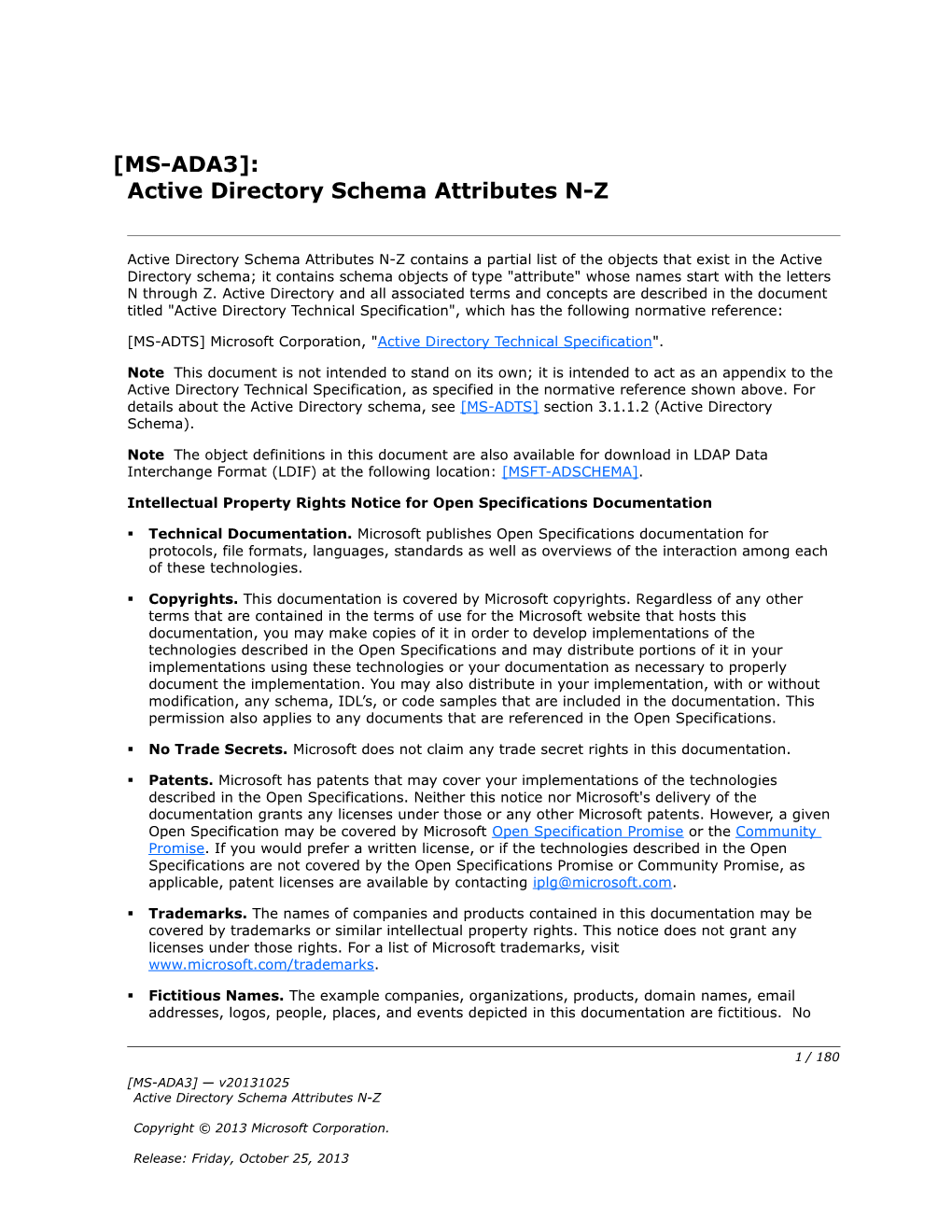 MS-ADA3 : Active Directory Schema Attributes N-Z