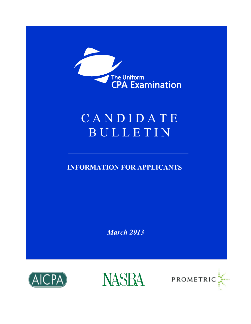 Uniform Cpa Examination Candidate Bulletin