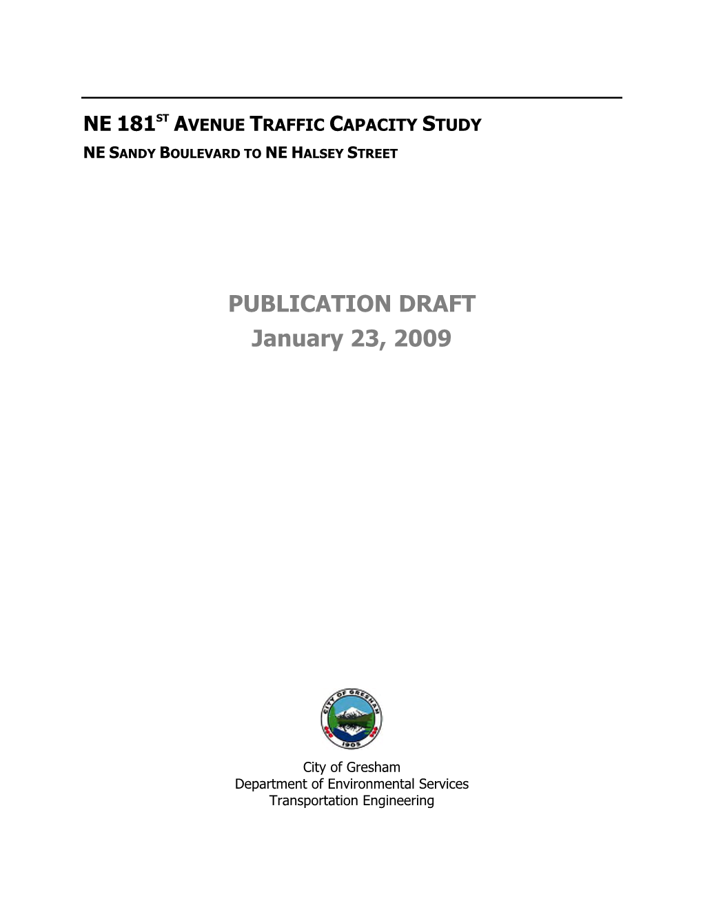 PUBLICATION DRAFT January 23, 2009