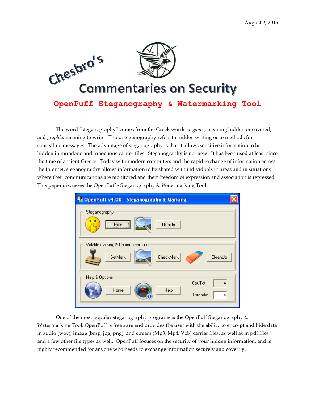 Openpuff Steganography & Watermarking Tool