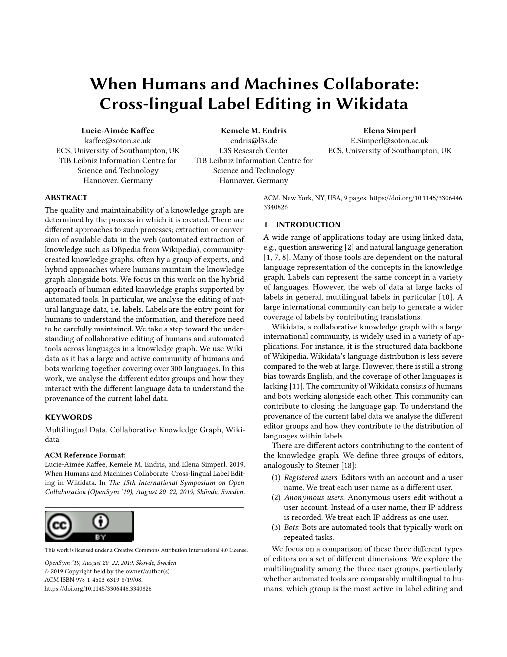 Cross-Lingual Label Editing in Wikidata