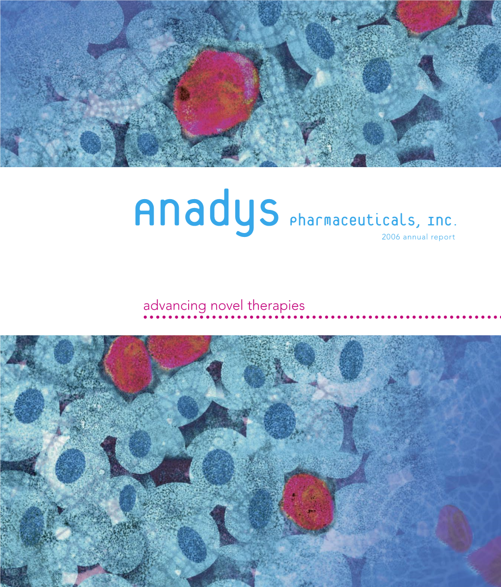 Anadys Pharmaceutical, Inc