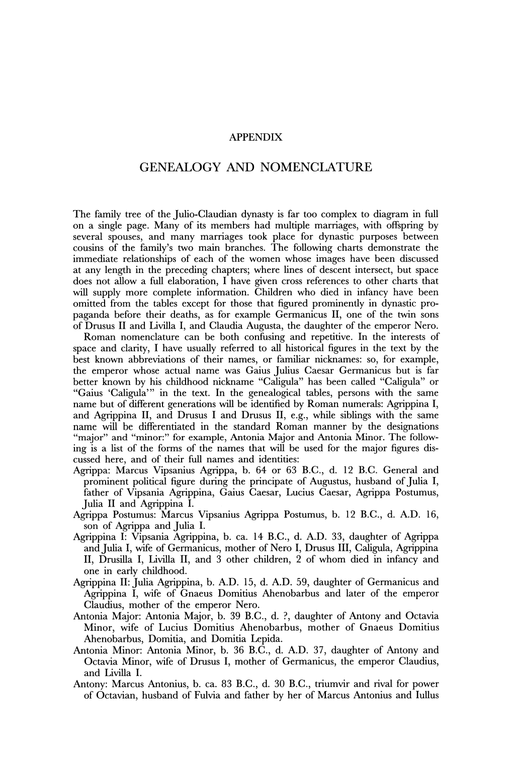 Genealogy and Nomenclature