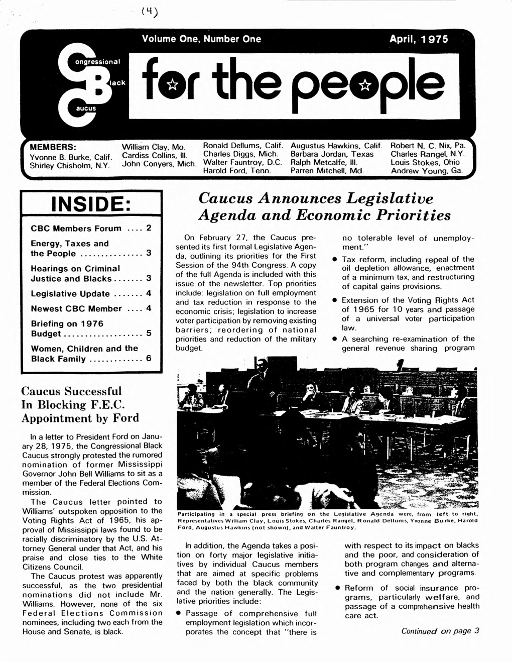 CBC Newsletter, April 1975