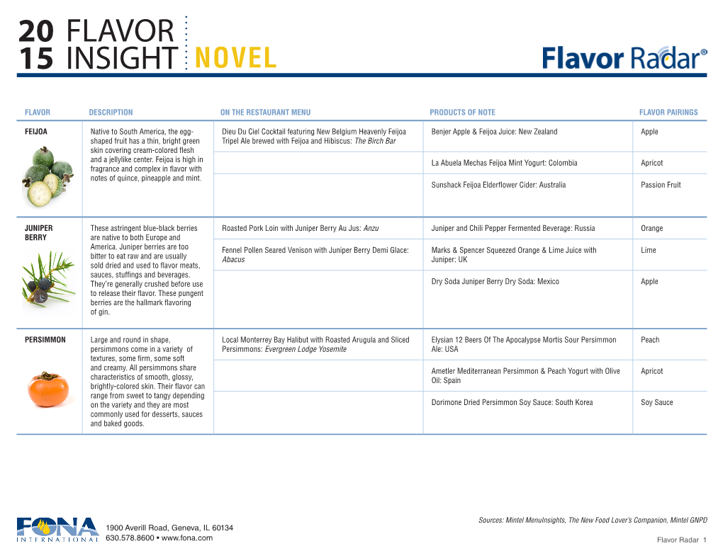 20 15 Flavor Insight Novel