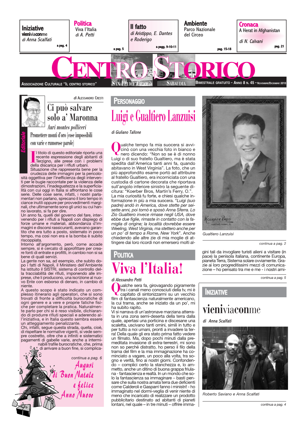 Dicembre 2010 Associazione Culturale “Il Centro Storico” San Felice Circeo Sabaudia