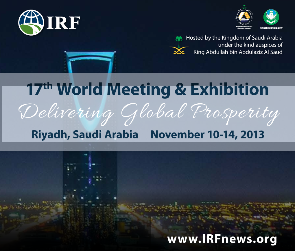 17Th World Meeting & Exhibition Riyadh, Saudi Arabia November 10