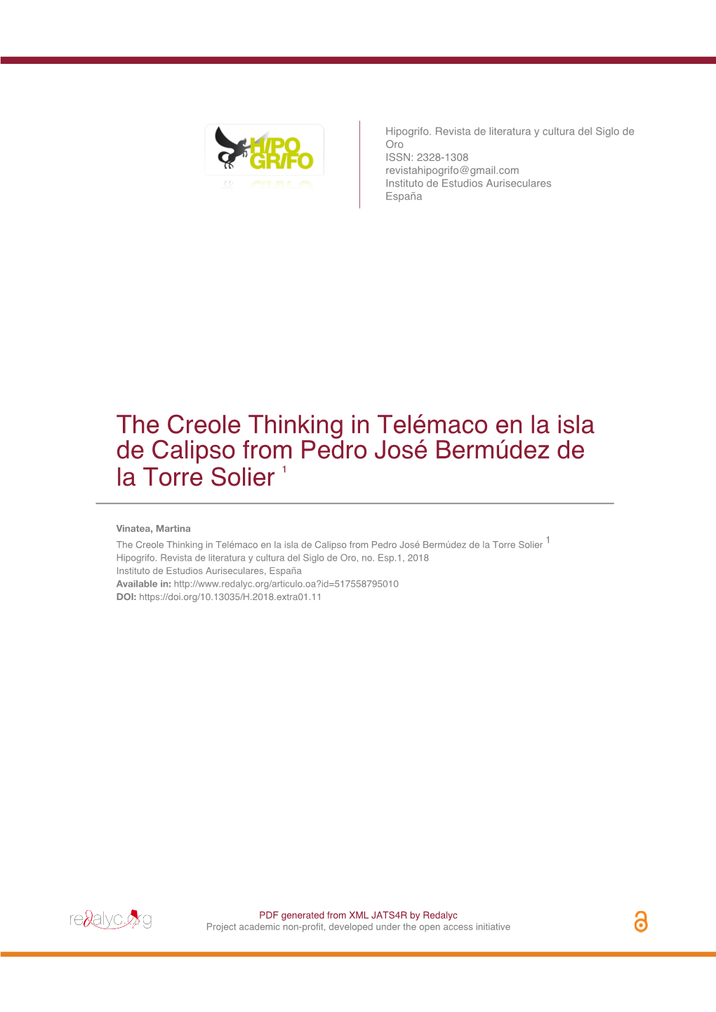 The Creole Thinking in Telémaco En La Isla De Calipso from Pedro José Bermúdez De La Torre Solier 1