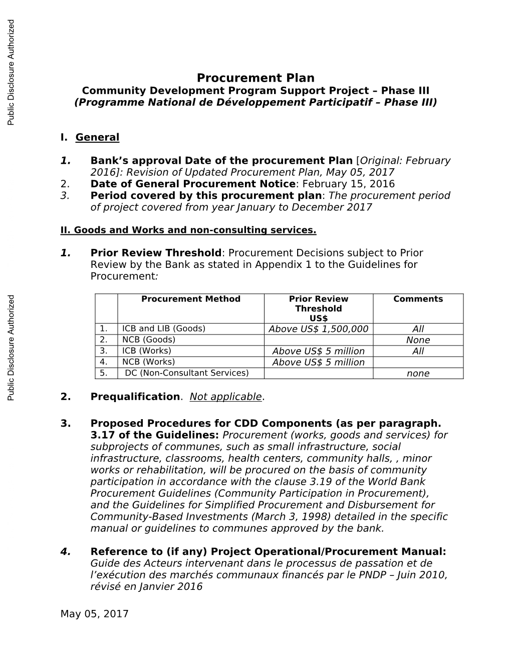 World Bank Document