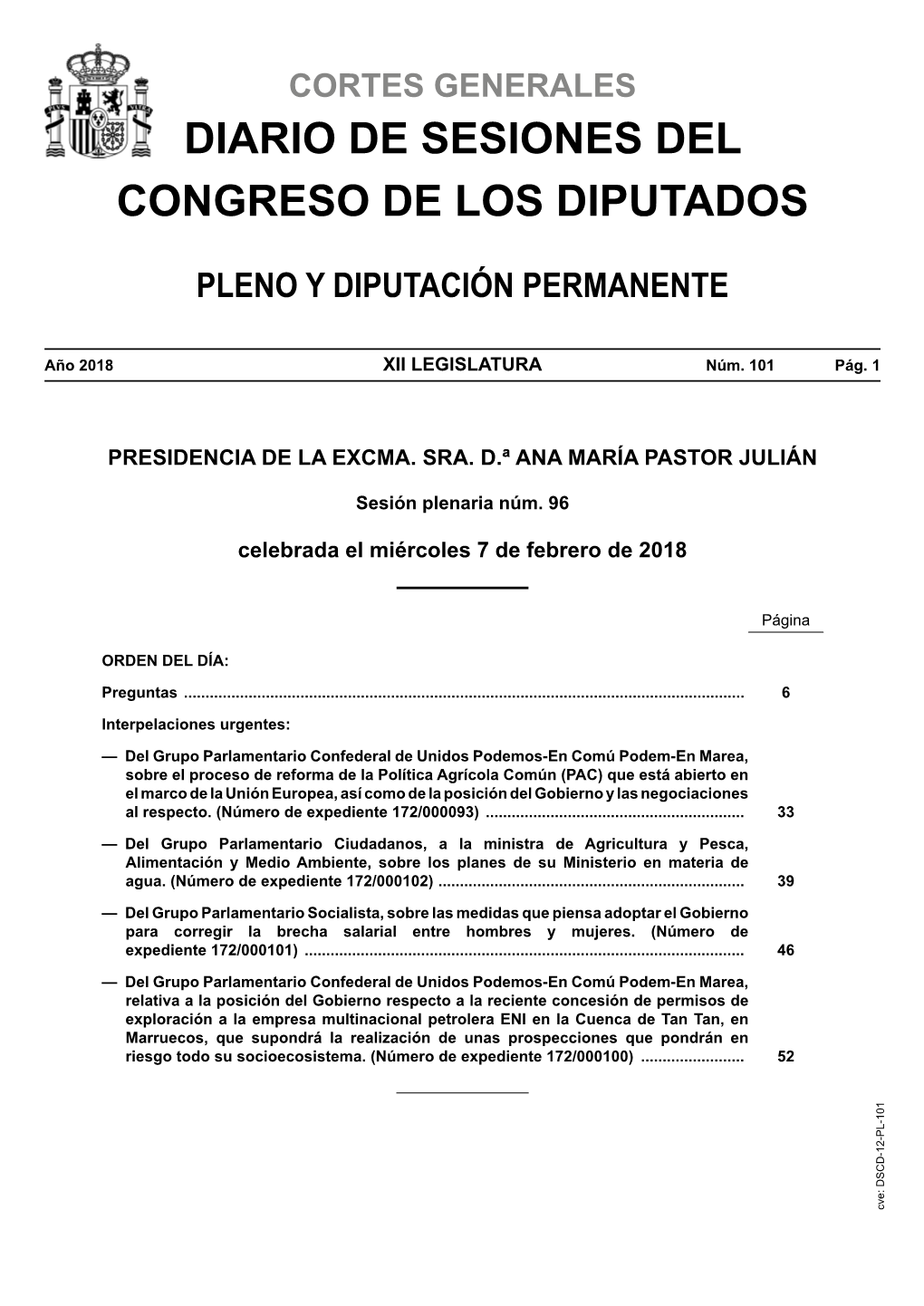 De La Diputada Doña Adriana Lastra