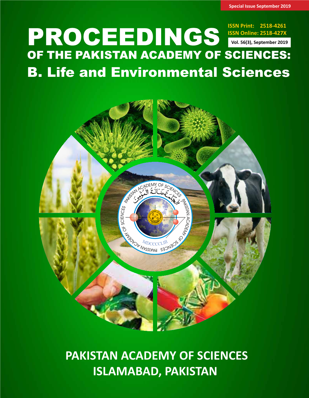 PROCEEDINGS ISSN Online: 2518-427X of the PAKISTAN ACADEMY of SCIENCES: PROCEEDINGS Vol