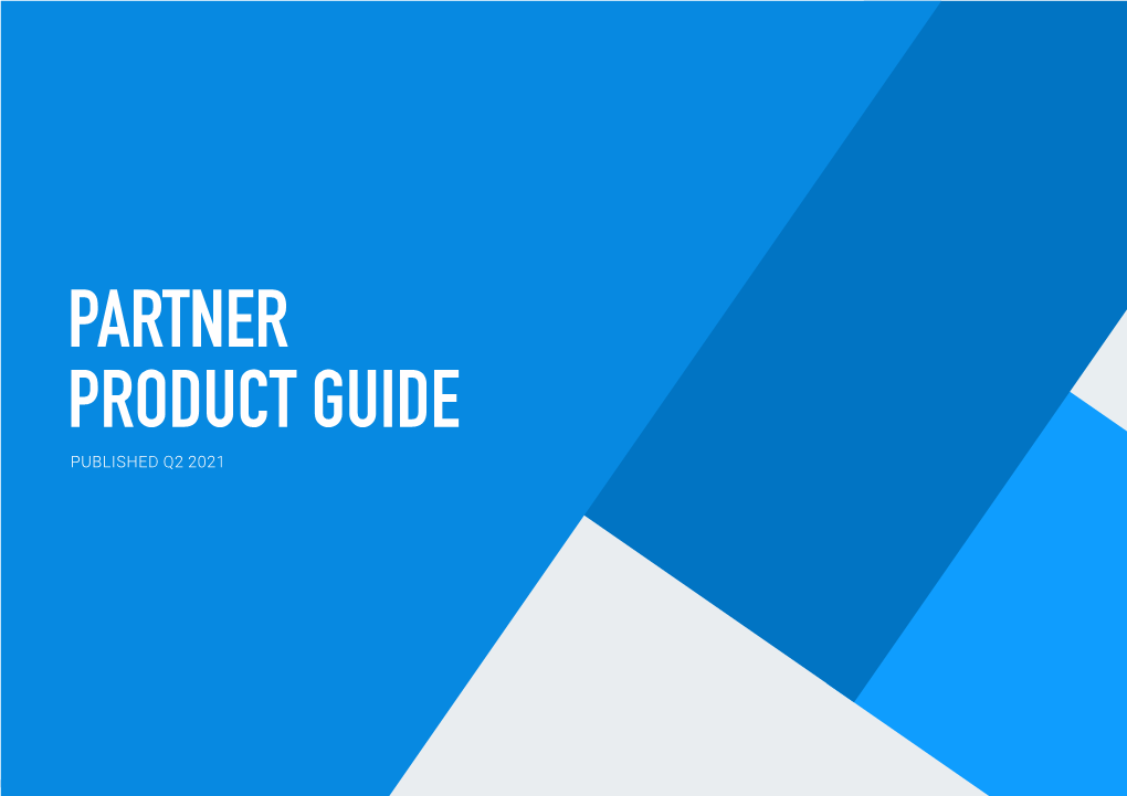 Partner Product Guide