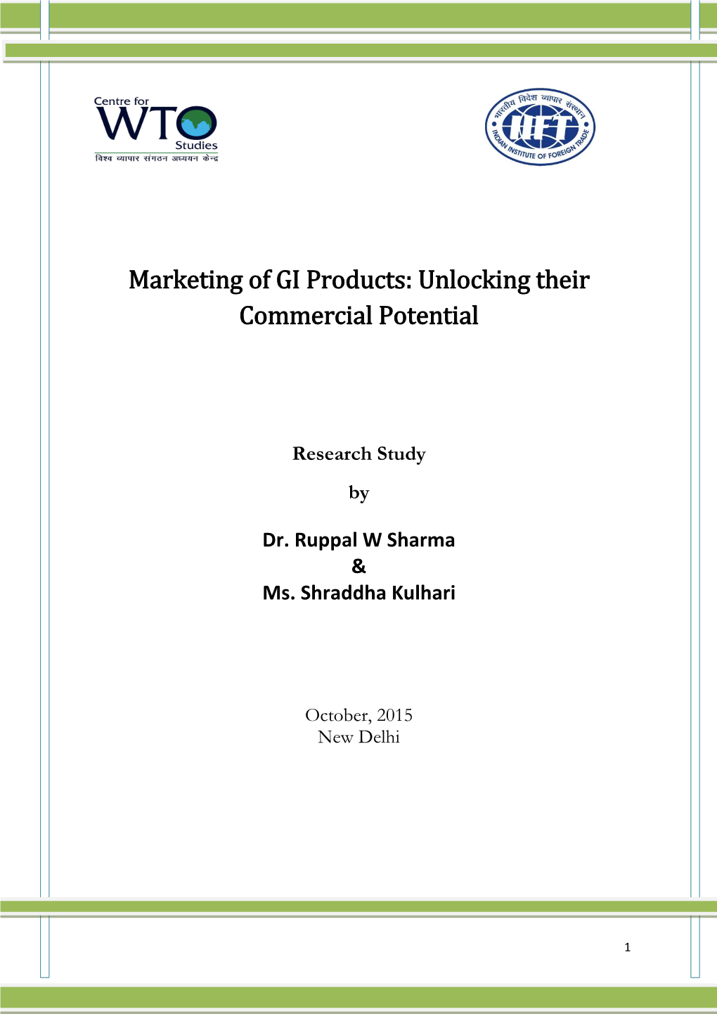 Marketing of GI Products: Unlocking Their Commercial Potential