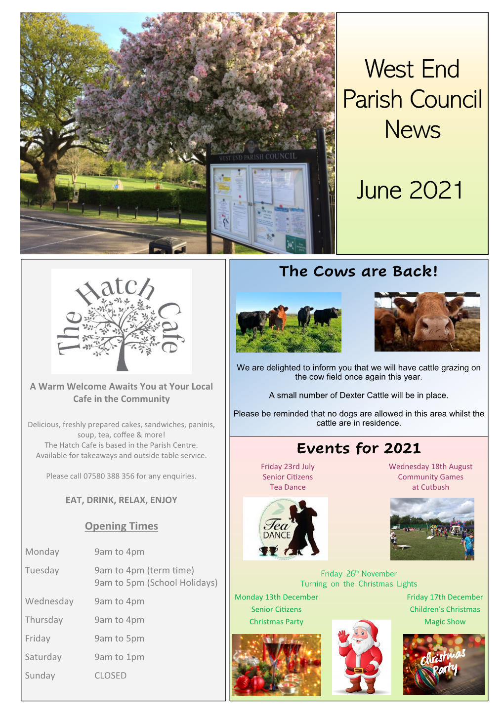 West End Parish Council News June 2021