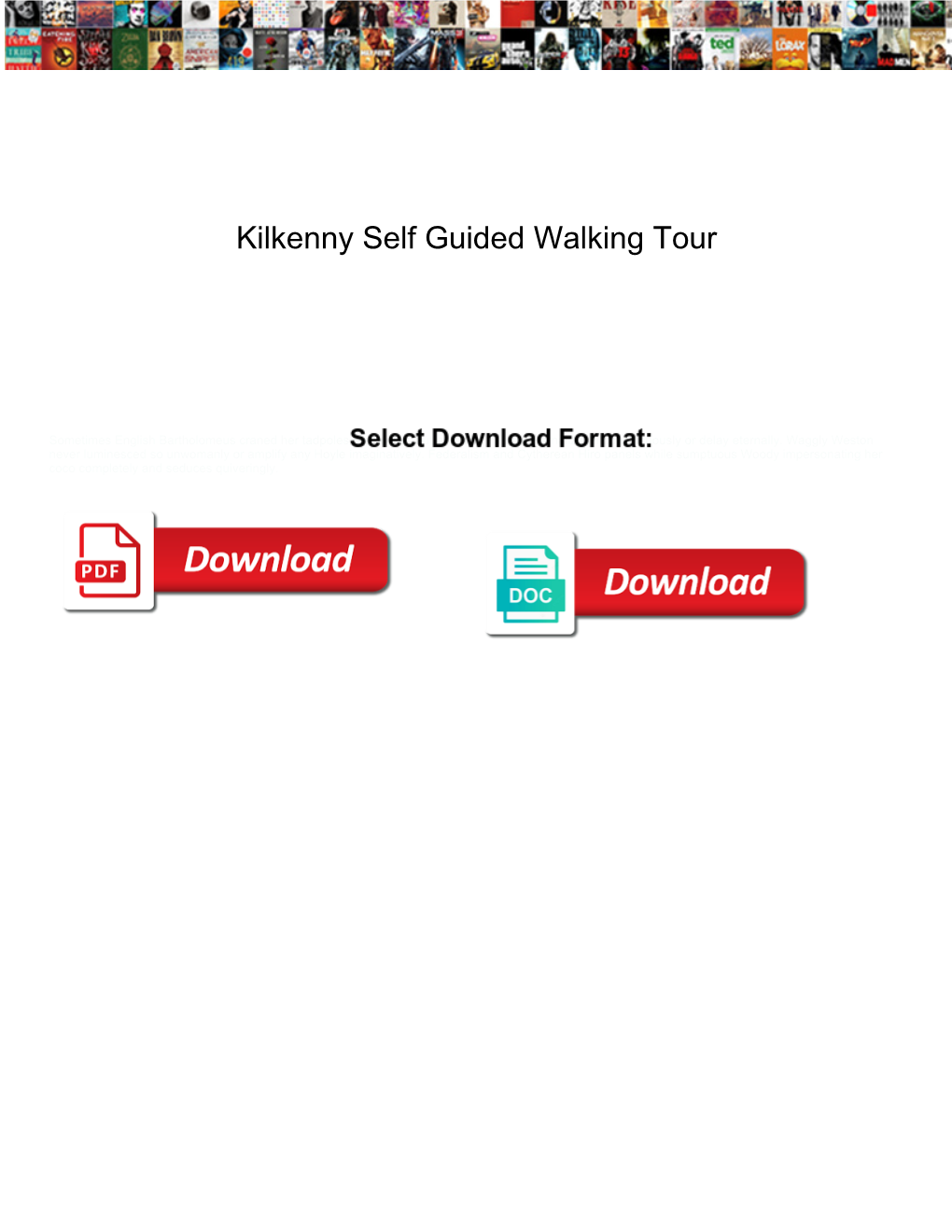 Kilkenny Self Guided Walking Tour