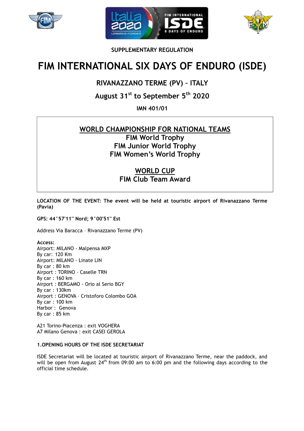 Fim International Six Days of Enduro (Isde)