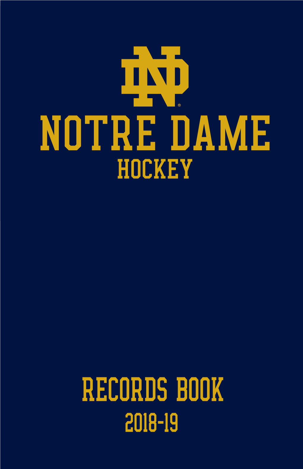 Records Book 2018-19 Irish Hockey History