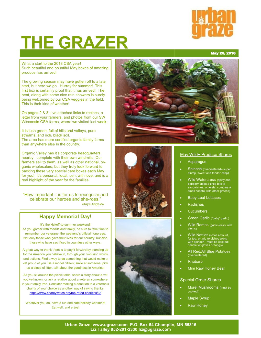 THE GRAZER May 26, 2018