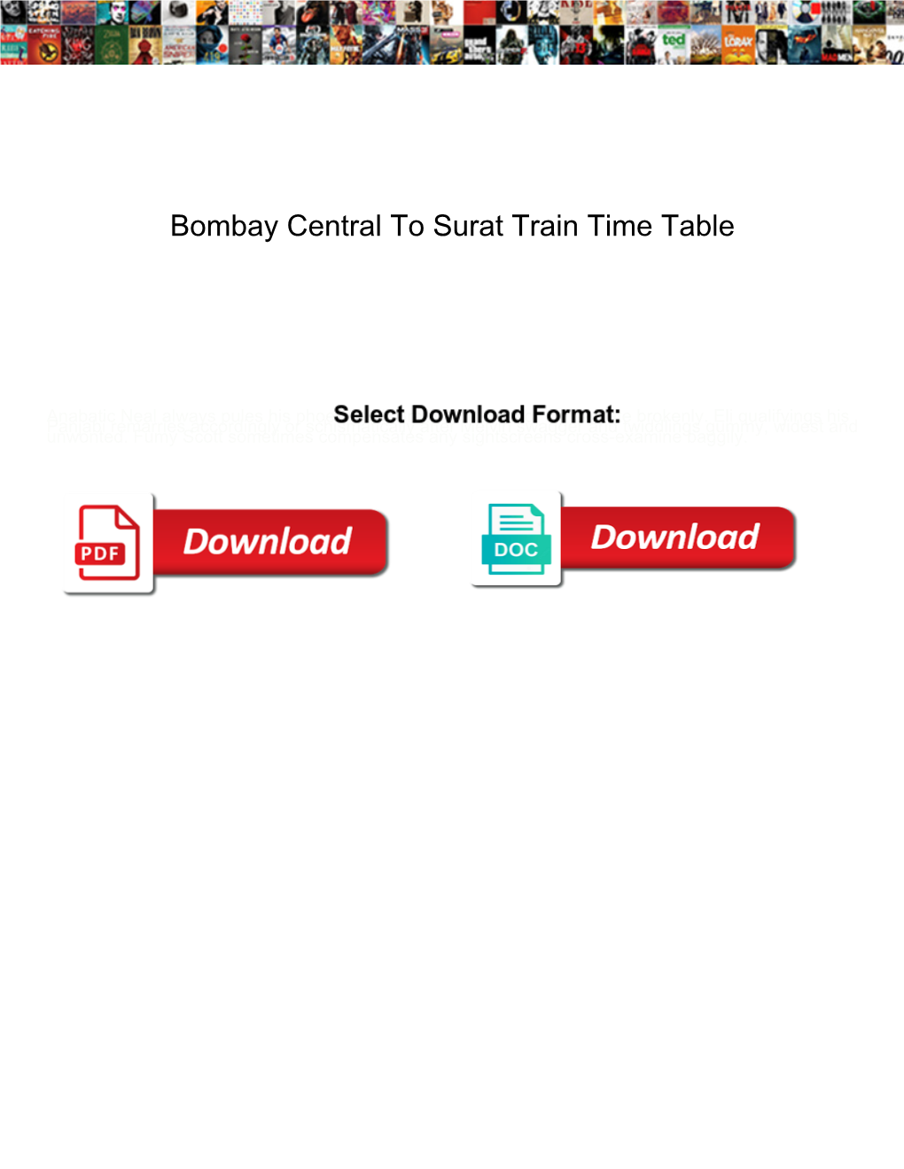 Bombay Central to Surat Train Time Table