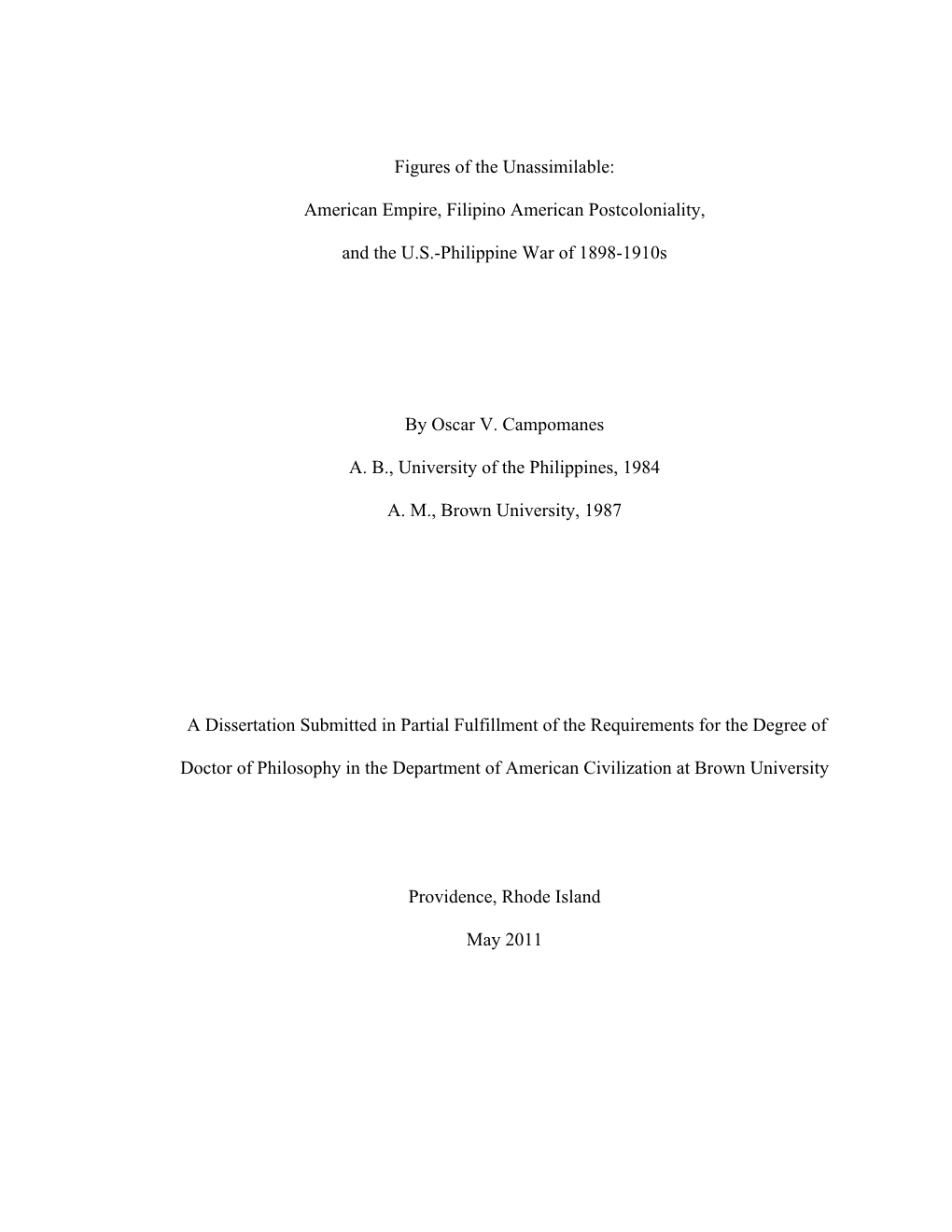 American Empire, Filipino American Postcoloniality, and the US