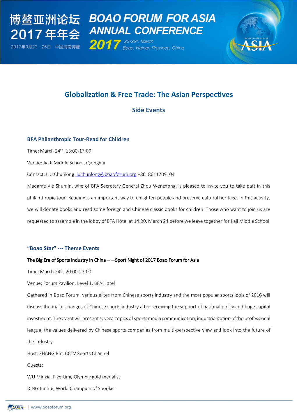 Globalization & Free Trade: the Asian Perspectives