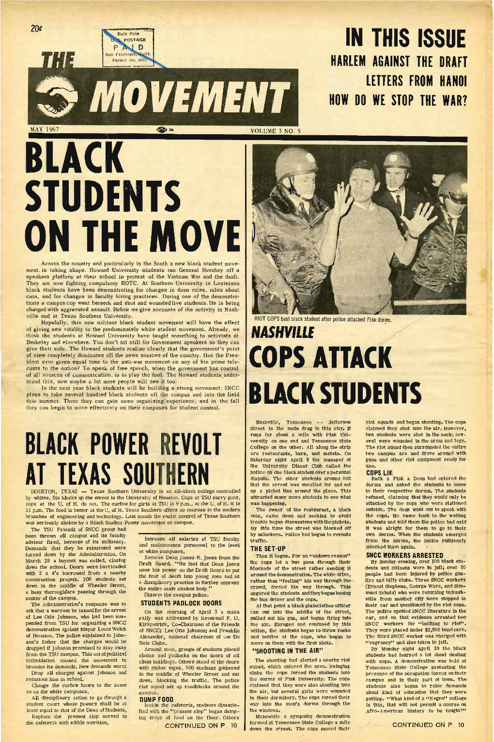 The Movement, May 1967. Vol. 3 No. 5