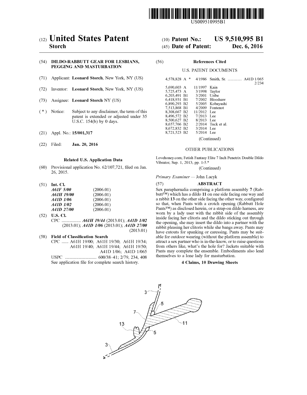 (12) United States Patent (10) Patent No.: US 9,510,995 B1 Storch (45) Date of Patent: Dec