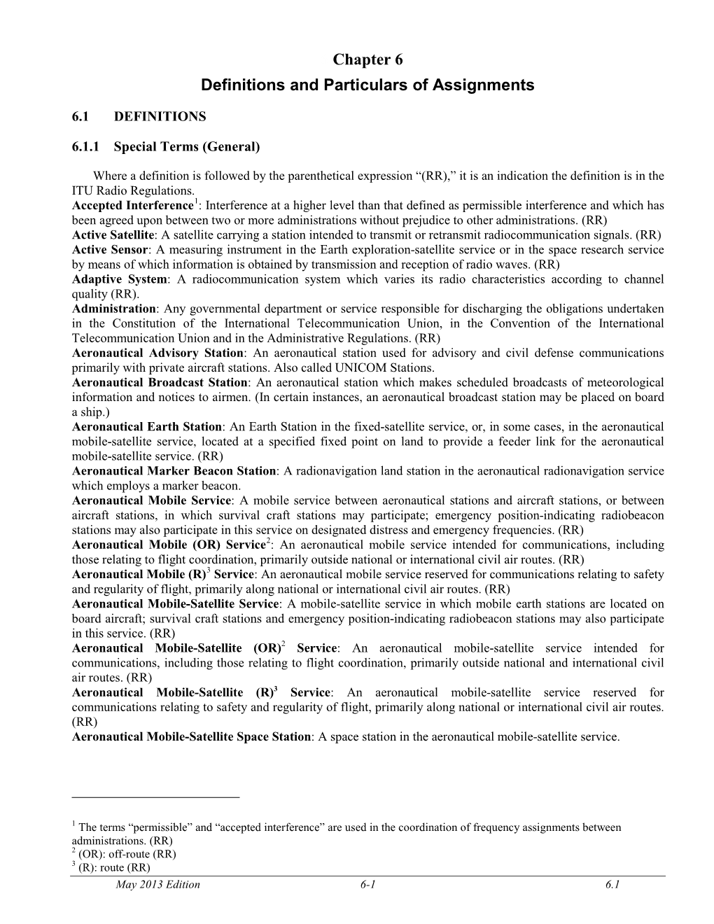 6 Chapter 6 Definitions and Particulars of Assignments