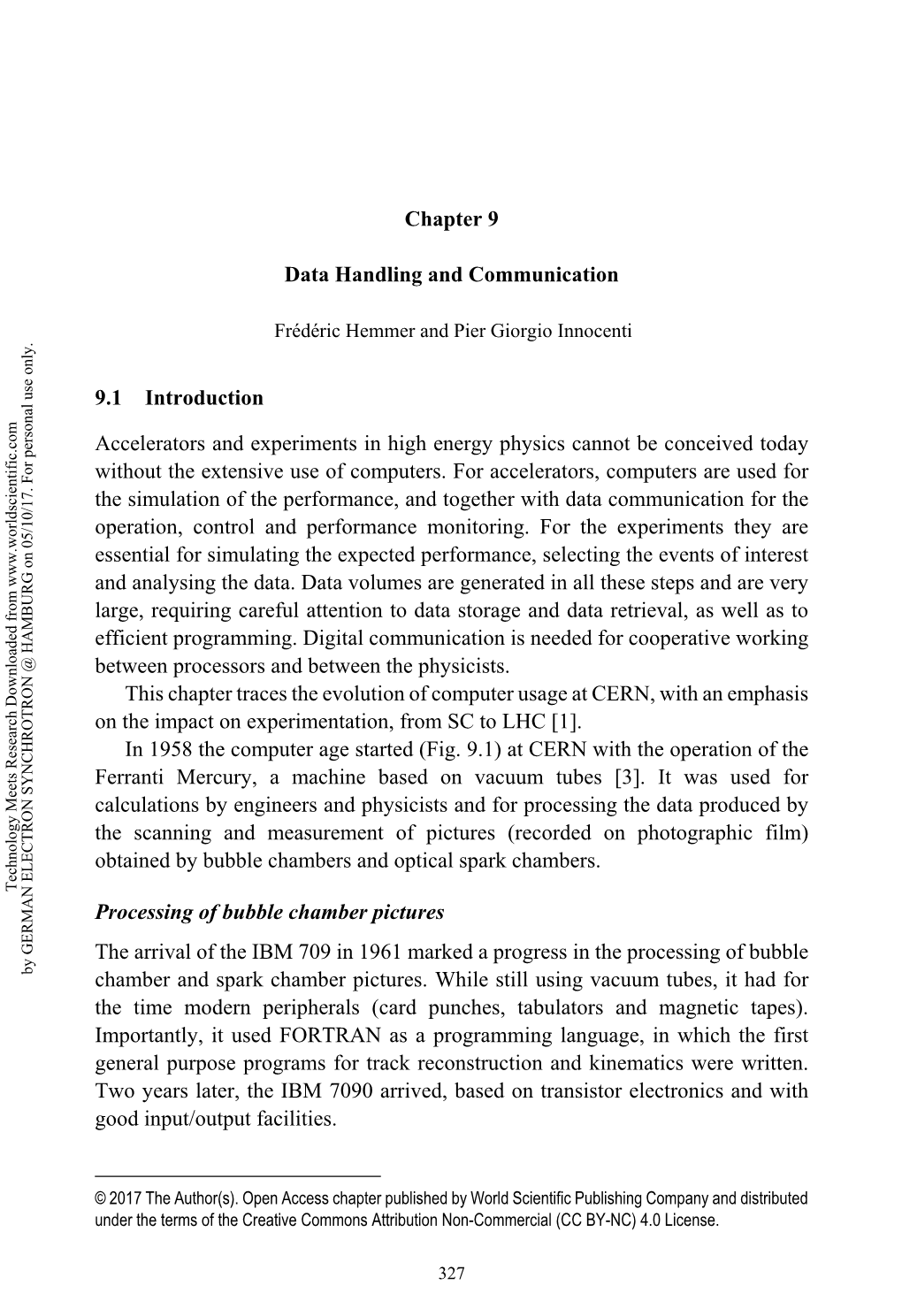 Chapter 9 Data Handling and Communication 9.1 Introduction