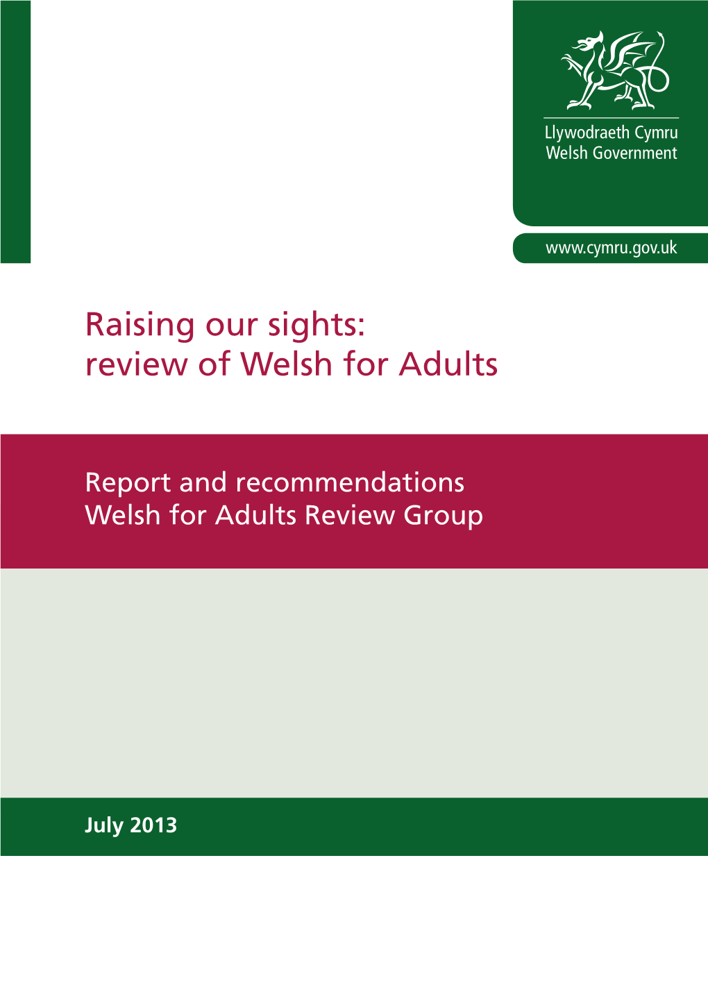 Raising Our Sights: Review of Welsh for Adults