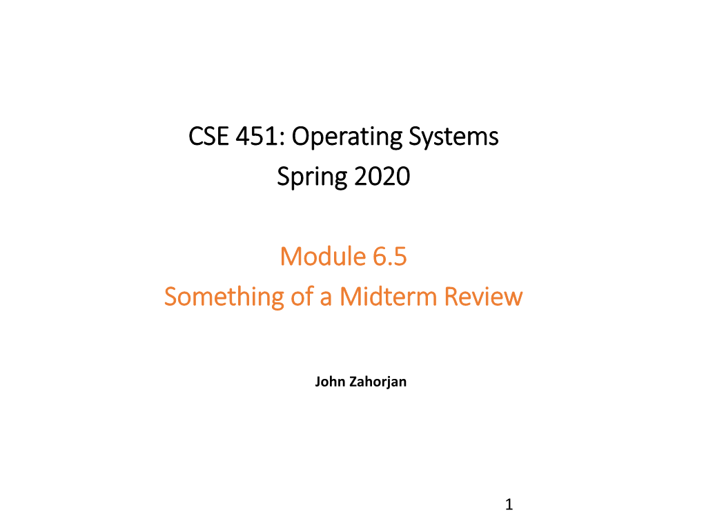 Operating Systems CS451