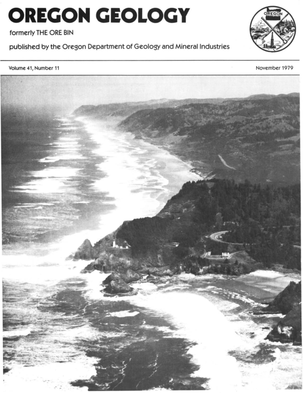 OREGON GEOLOGY Formerly the ORE BIN Published by the Oregon Department of Geology and Mineral Industries