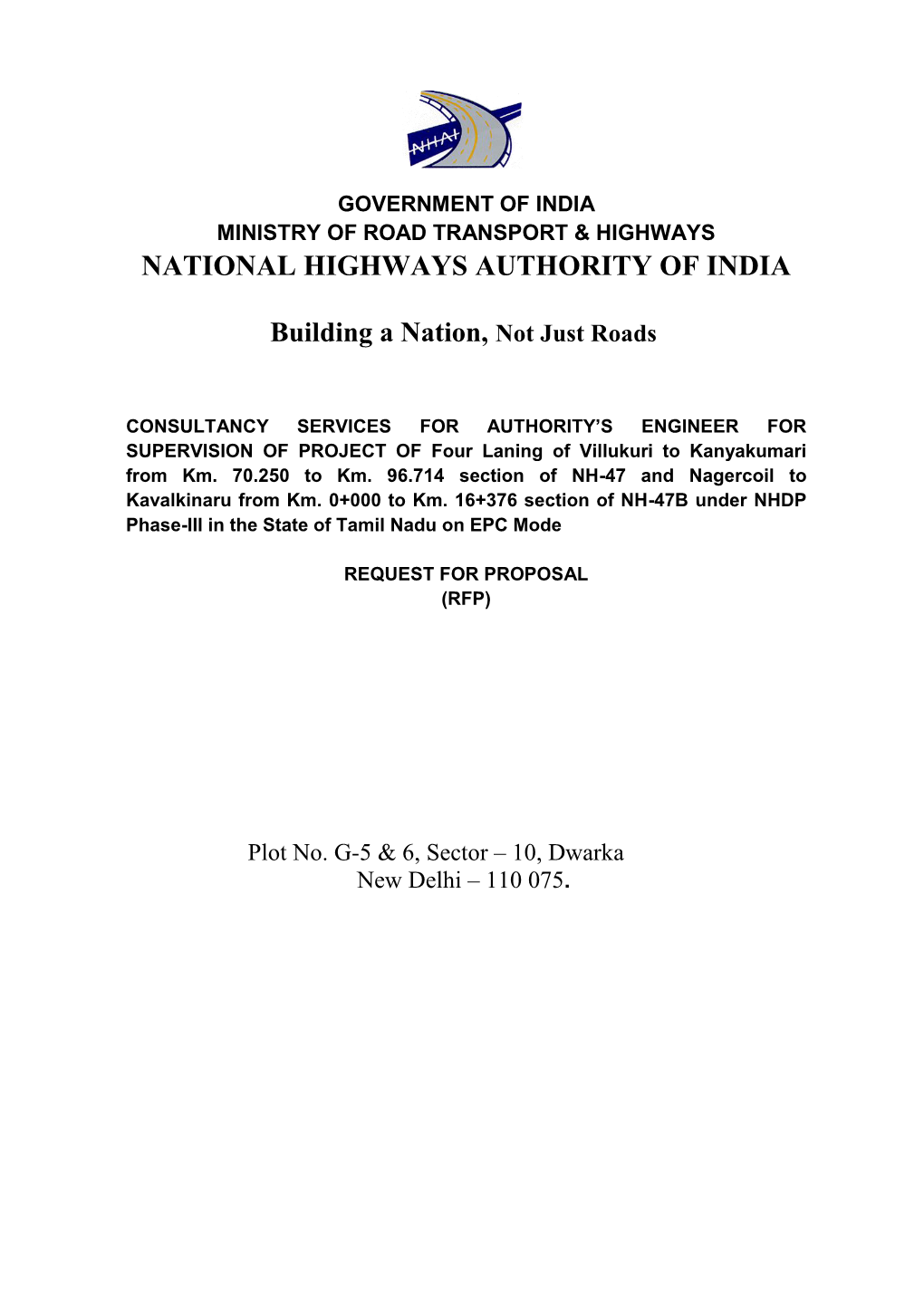 NATIONAL HIGHWAYS AUTHORITY of INDIA Building A